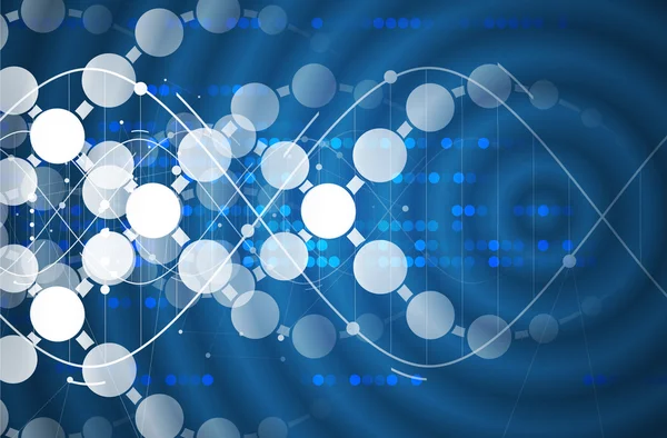 DNA Ícone abstrato e coleção de elementos. Tecnologia futurista —  Vetores de Stock