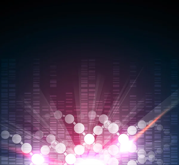 DNA soyut simgesi ve öğe koleksiyonu. Fütüristik teknoloji — Stok Vektör