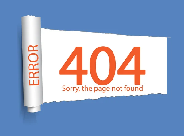 Fel 404. Sidan kunde inte hittas. Abstrakt bakgrund med paus connec — Stock vektor