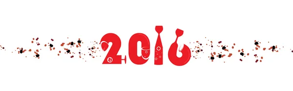 新的一年卡概念背景酒精喝杯酒 — 图库矢量图片