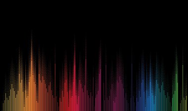 müzik ses ekolayzer bilgisayar teknoloji kavramı iş bac