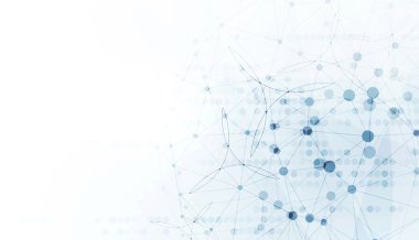 Nokta ve çizgiler soyut küre düşük Poli ile bağlı