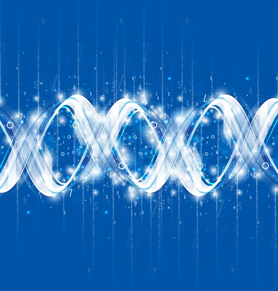 Streszczenie DNA Ikony i element kolekcja. Futurystyczna technologia — Wektor stockowy
