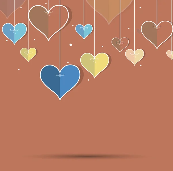 San Valentín feliz día fondo de invierno. tarjeta vector ilustración — Archivo Imágenes Vectoriales