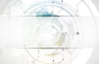 Bilimsel geleceğin teknolojisi. İş sunumu için. El ilanı, 