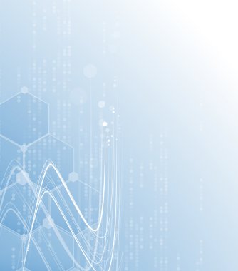 Bilimsel geleceğin teknolojisi. İş sunumu için. El ilanı, 