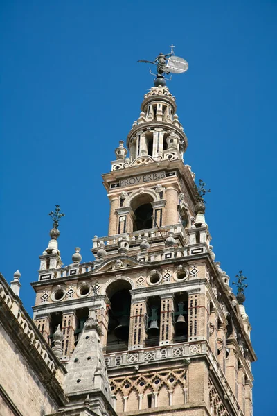 Giralda belfry in Seville cathedral — Stock Photo, Image