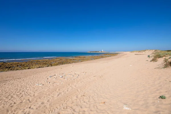 Landschap Van Prachtig Idyllisch Wild Strand Varadero Marisucia Canos Meca — Stockfoto