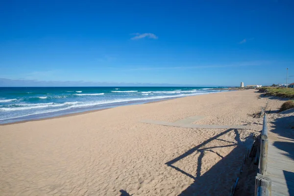 Paysage Belle Solitaire Palmar Beach Avec Sable Eau Mer Turquoise — Photo