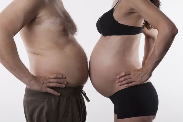 妊娠中の対脂肪 — ストック写真