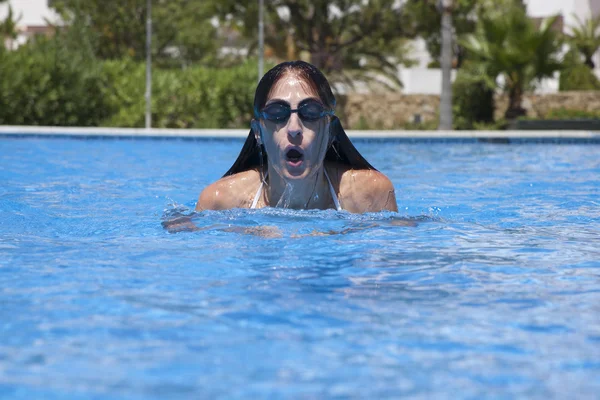 Schwimmen Brustschwimmen — Stockfoto