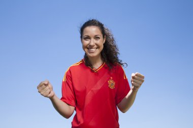 mutlu İspanyol destekçisi