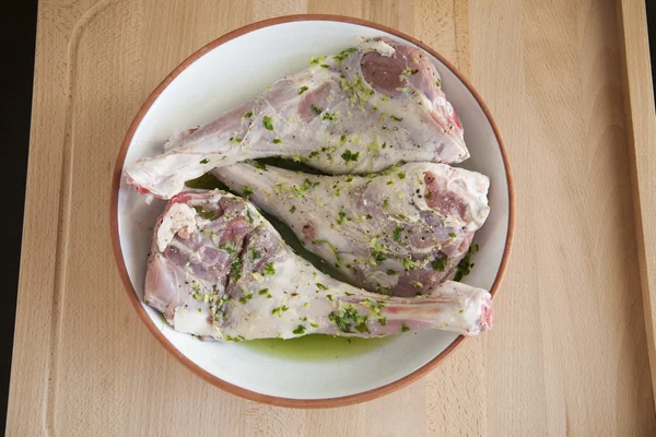 stock image lamb legs ready to cook