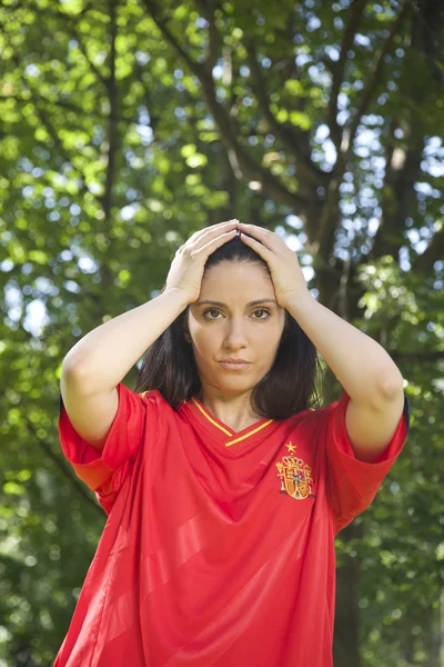 Verlierer spanischer Fußballfan — Stockfoto