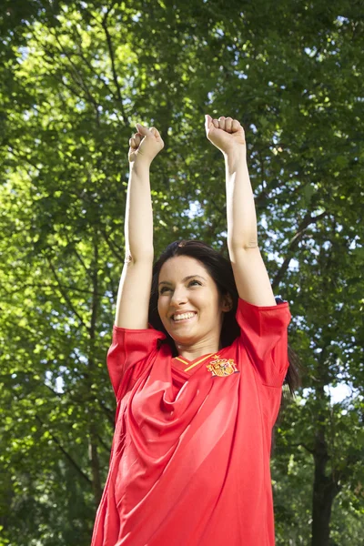 Spanish football fan — Stock Photo, Image