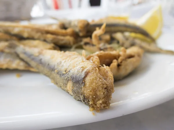 Fried sardine detail — Stock Fotó