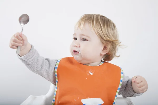 Comiendo cuchara — Foto de Stock