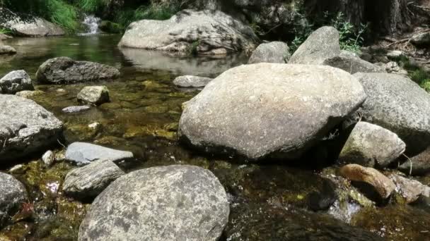 Cachoeira na fonte de pedra — Vídeo de Stock