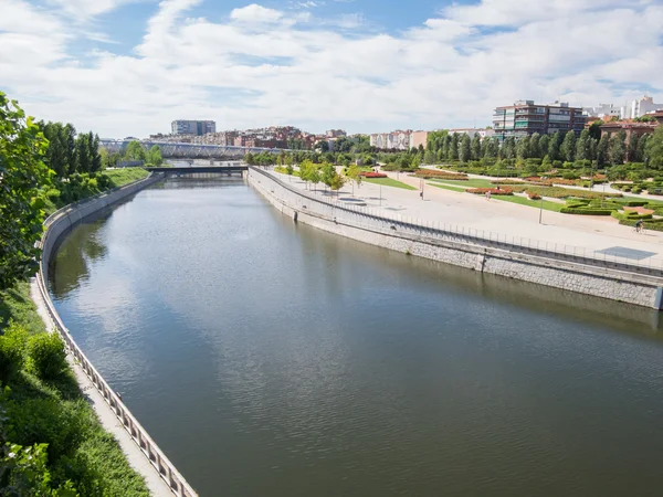 River Manzanares in Madrid city — Stock Photo, Image