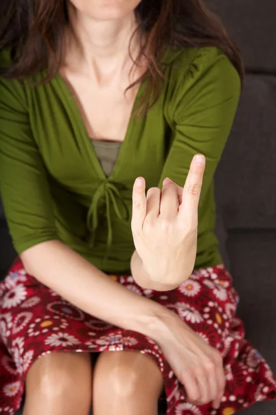 Aggressive symbol hand — Stock Photo, Image