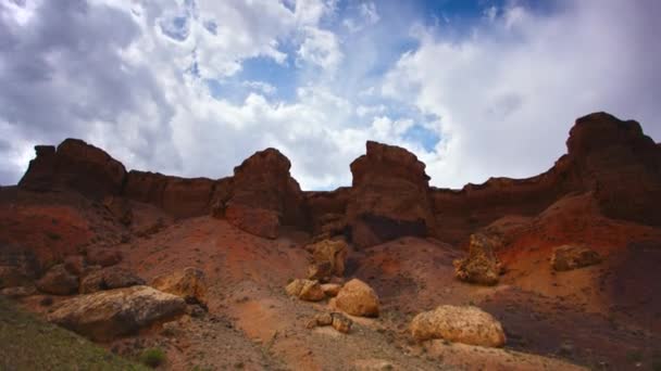 Time lapse of the red canyon. — Stock Video