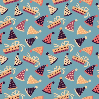 Kusursuz bir kutlama şekli. doğumgünü deseni pürüzsüz vektör