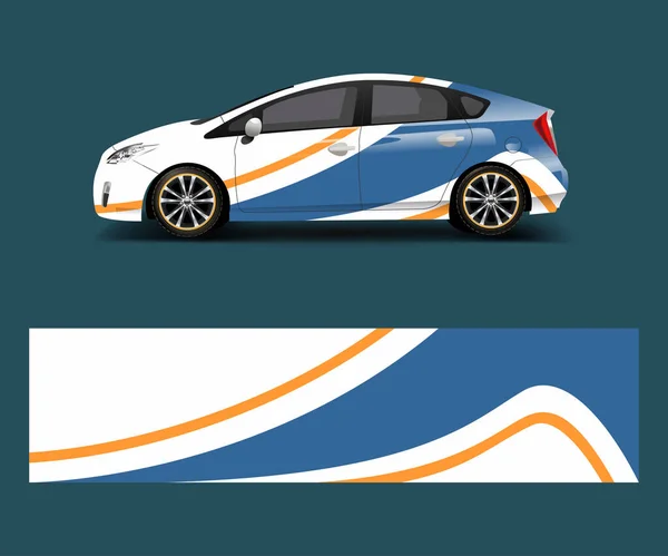 Marque Entreprise Car Decal Wrap Design Vecteur Graphiques Formes Abstraites — Image vectorielle
