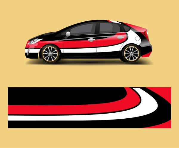 公司品牌汽车贴花包装设计矢量 公司汽车的图形抽象造型设计 — 图库矢量图片