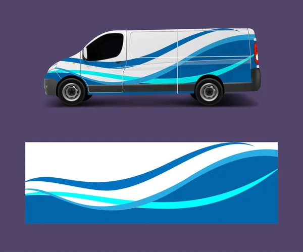 Cargo Van Wrap Vektor Grafik Abstrakte Streifen Designs Für Wrap — Stockvektor