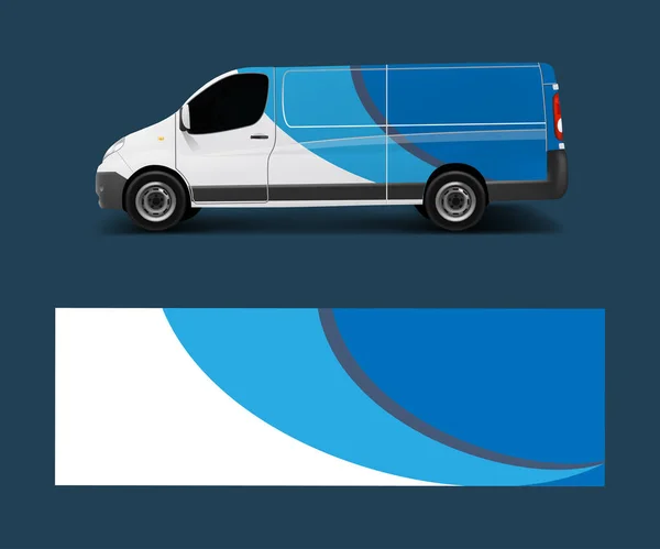 Cargo Van Wrap Vektor Grafik Abstrakte Streifen Designs Für Wrap — Stockvektor