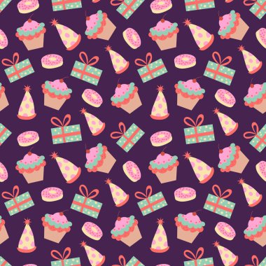 Vektör içinde vektör doğum günü partisinin pürüzsüz