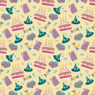 Vektörde Mutlu Yıllar deseni