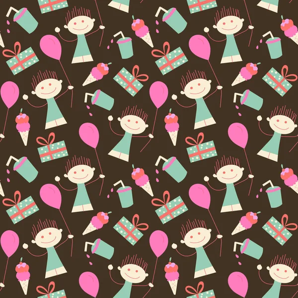 Doğumgünü duvar kağıtsız kızı ve vektör içinde balon