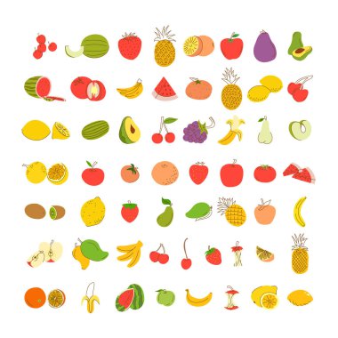 meyve renklendirme elementi. Meyve Vektörü illüstrasyonu