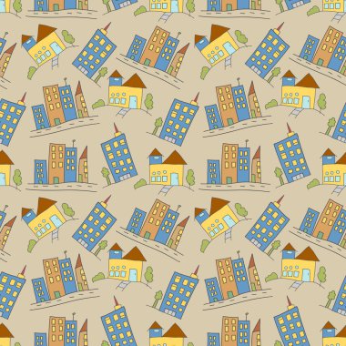 Bina karalama elementi olan kusursuz çocuklar. Bina ve bahçe karalama elementi olan kusursuz çocuklar.