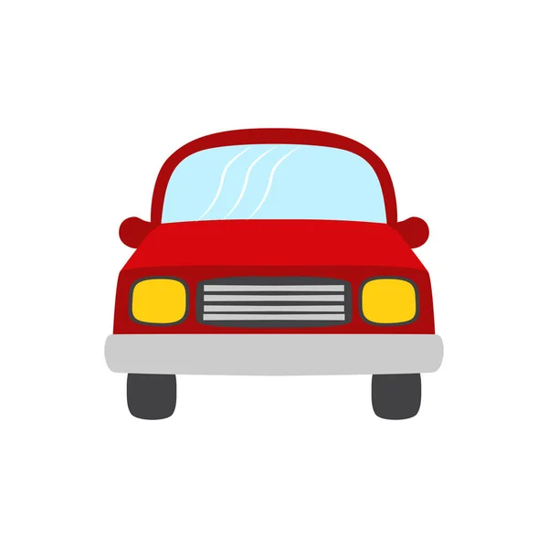 Κόκκινο Χρώμα Διάνυσμα Αυτοκίνητο Εικονογράφηση Αυτοκίνητο Που Απομονώνονται Λευκό Φόντο — Διανυσματικό Αρχείο