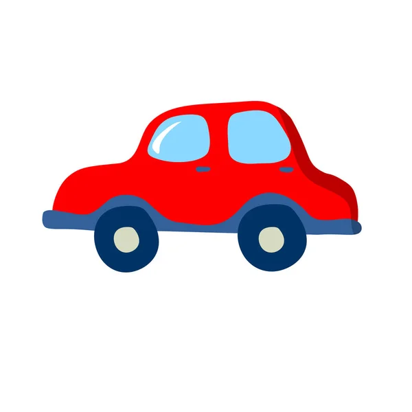 Little Cute Vintage Small Car Side View Humor Sticker Design — Vetor de Stock