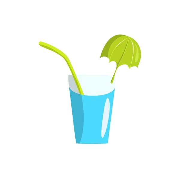 Tropical Glass Flat Design Vector Illustration — Vetor de Stock