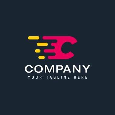 C Harfi Logo Şablonu Vektör logo tasarım şablonu ile teslimat