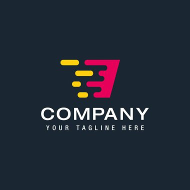 Yaratıcı Baş Mektup I logosu. Hızlı Sevkiyat Simgesi ile Turuncu Şekil I Mektubu. İş ve Marka Logoları için kullanılabilir. Düz Vektör Logo Tasarımı Fikir Şablonu Elemanı