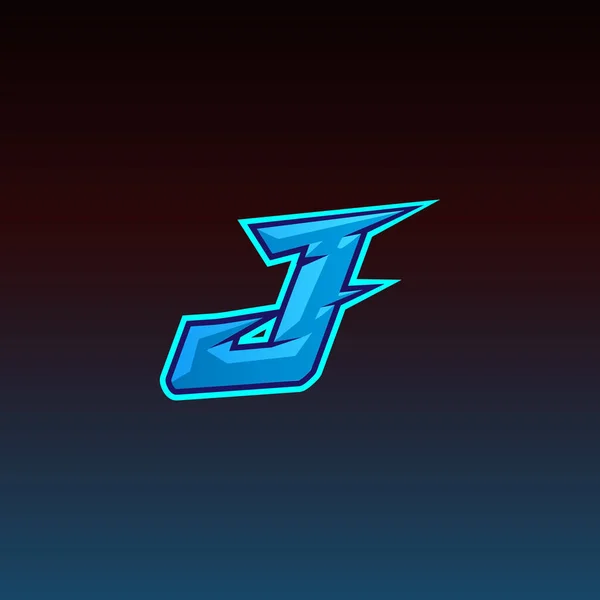 Modèle Vectoriel Conception Initiale Jeu Logo Esport Couleur Bleue — Image vectorielle