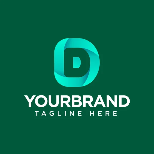 Logo Buchstabenverlauf Vereinzelt Auf Grünem Hintergrund Vektorillustration — Stockvektor