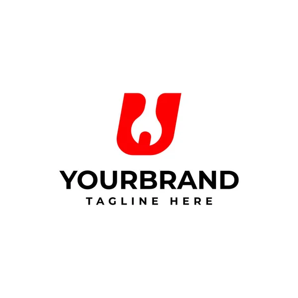 Initial Letter Wrench Logo Design Improvement Business Logo Design Concept — Stock Vector