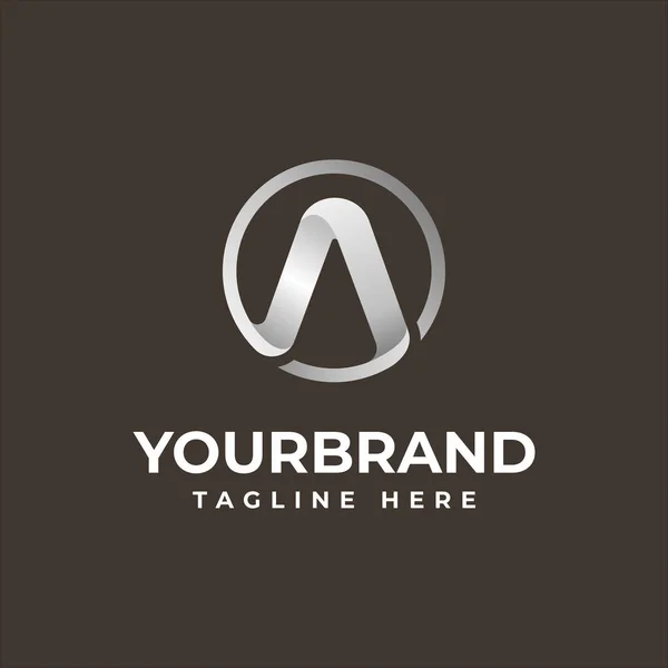 Mektup Bir Logo Alfabe Logo Vektör Tasarımı — Stok Vektör