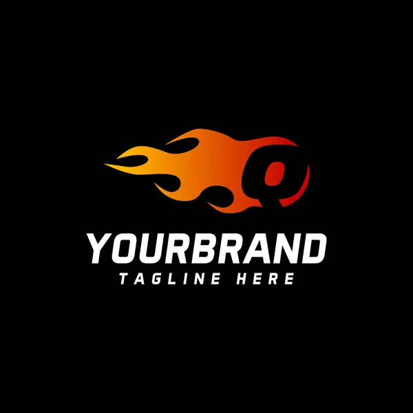 Fire Letter Logo Design Brand Logotyp Moderna Bokstäver Koncept Vektor — Stock vektor