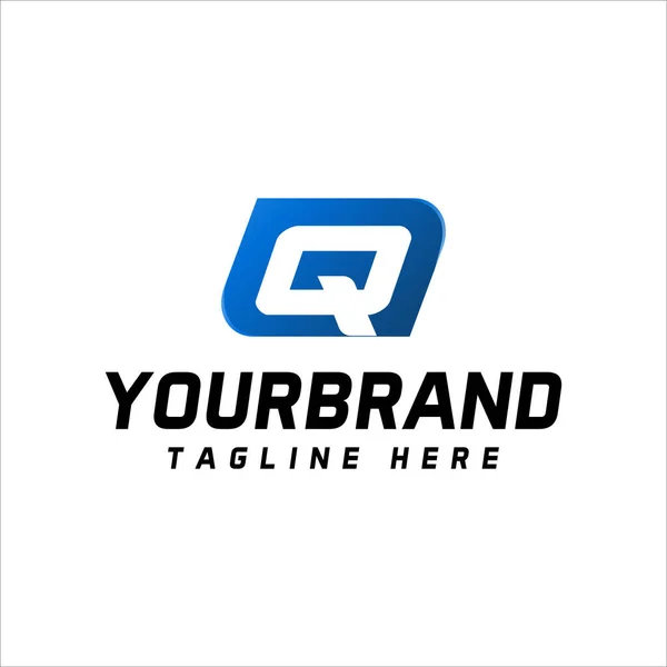 Logotipo Carta Simples Único Com Design Ilustrador — Vetor de Stock