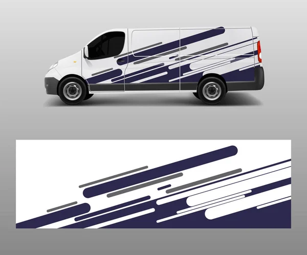Moderní Jednoduchý Design Pro Van Grafika Vinyl Ovinutí Šablony Vektor — Stockový vektor