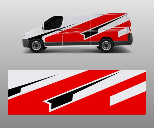 Vehicul Decal Wrap Design Cargo Van Vector Design Grafic Fundal — Vector de stoc