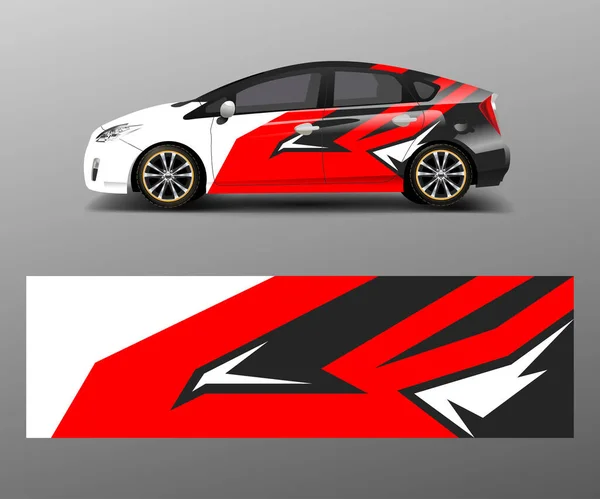 会社のための抽象的なストライプ形状のレースカーラップ スポーツカーレースラップベクトルデザインベクトル — ストックベクタ