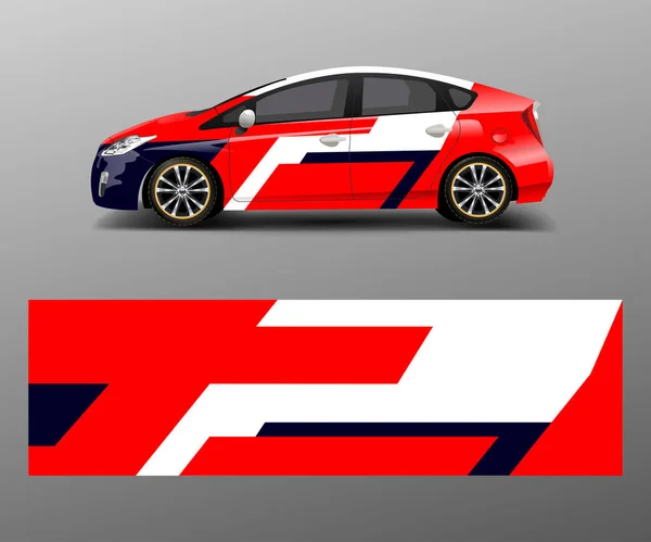 会社のための抽象的なストライプ形状のレースカーラップ スポーツカーレースラップベクトルデザインベクトル — ストックベクタ